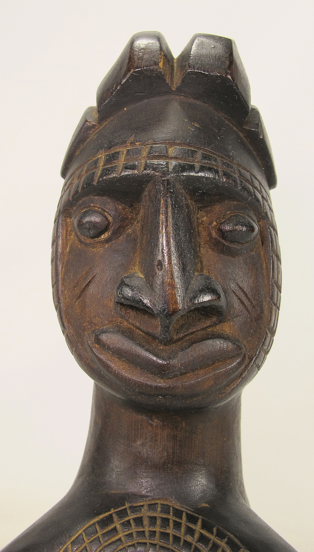 Antique African Tribal Art Dogon Tribe Figure Seated Carved Wood
