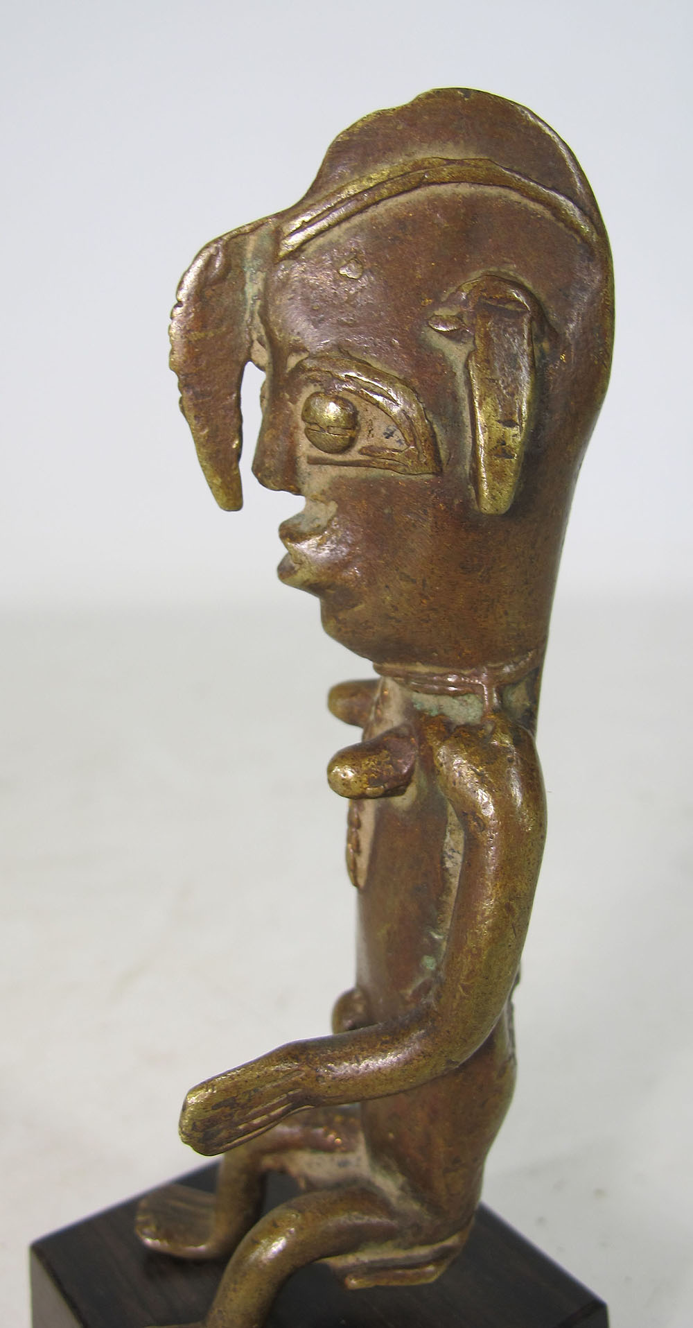 Antique African Ashanti Ghana Tribal Art Bronze Sitting Figure ...