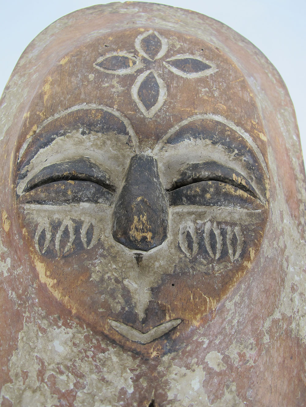 Antique African Tribal Art Bemba Tribe Primitive Carved & Painted Wood